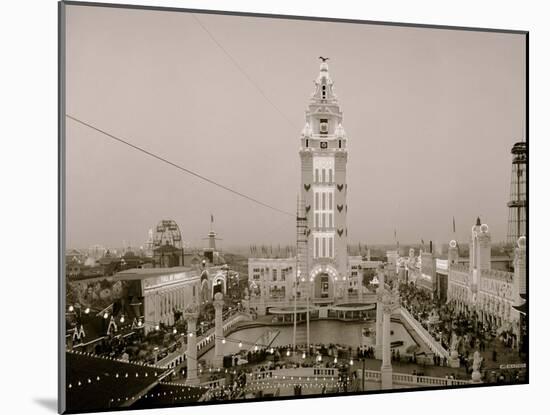 Dreamland at Twilight, Coney Island, N.Y.-null-Mounted Photo