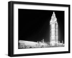 Dreamland Park at Night, Coney Island, N.Y.-null-Framed Photo