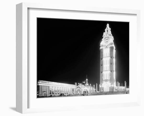 Dreamland Park at Night, Coney Island, N.Y.-null-Framed Photo