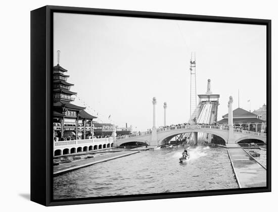 Dreamland Park, Shooting the Chutes, Coney Island, N.Y.-null-Framed Stretched Canvas