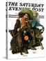 "Dreams of Long Ago" Saturday Evening Post Cover, August 13,1927-Norman Rockwell-Stretched Canvas