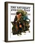 "Dreams of Long Ago" Saturday Evening Post Cover, August 13,1927-Norman Rockwell-Framed Giclee Print