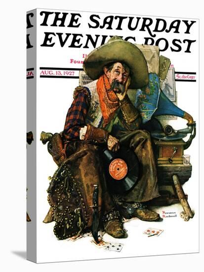 "Dreams of Long Ago" Saturday Evening Post Cover, August 13,1927-Norman Rockwell-Stretched Canvas