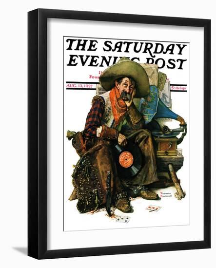 "Dreams of Long Ago" Saturday Evening Post Cover, August 13,1927-Norman Rockwell-Framed Premium Giclee Print