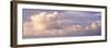 Dreamscape of cumulus clouds drifting through a sunset sky, La Jolla, San Diego, San Diego Count...-Panoramic Images-Framed Photographic Print