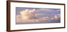 Dreamscape of cumulus clouds drifting through a sunset sky, La Jolla, San Diego, San Diego Count...-Panoramic Images-Framed Photographic Print