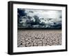 Dreamscape with Cracked Soil-carloscastilla-Framed Art Print