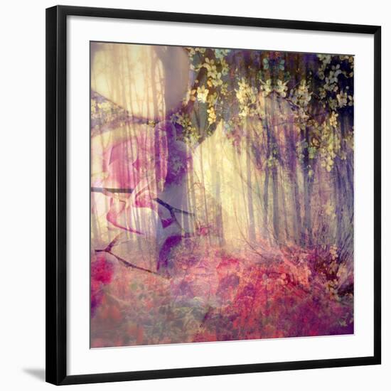 Dreamy and Fairy Photographic Layer Work of an Autumn Forest-Alaya Gadeh-Framed Photographic Print