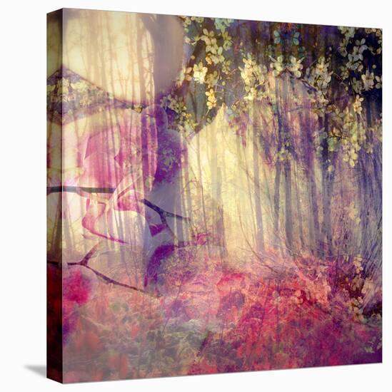 Dreamy and Fairy Photographic Layer Work of an Autumn Forest-Alaya Gadeh-Stretched Canvas