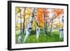 Dreamy Autumn Birches-George Oze-Framed Photographic Print