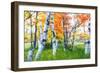 Dreamy Autumn Birches-George Oze-Framed Photographic Print