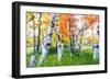 Dreamy Autumn Birches-George Oze-Framed Photographic Print