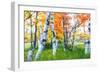 Dreamy Autumn Birches-George Oze-Framed Photographic Print