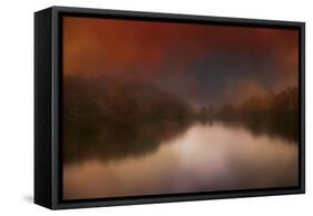 Dreamy Autumn Lake-Jai Johnson-Framed Stretched Canvas