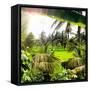 Dreamy Bali - Between Palm Leaves-Philippe HUGONNARD-Framed Stretched Canvas
