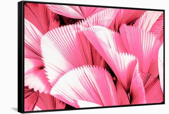 Dreamy Bali - Pink Palm Leaves-Philippe HUGONNARD-Framed Stretched Canvas