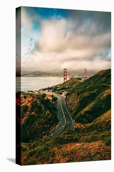 Dreamy Clouds Over The City, Golden Gate Bridge, San Francisco-Vincent James-Stretched Canvas