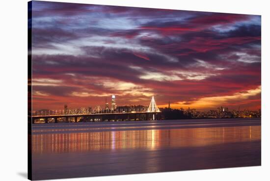 Dreamy East San Francisco Bay Sunset View-Vincent James-Stretched Canvas