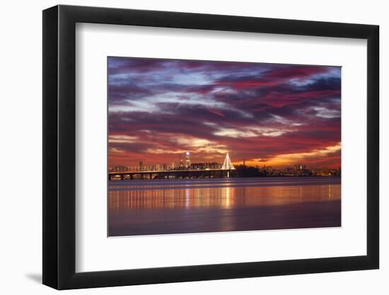 Dreamy East San Francisco Bay Sunset View-Vincent James-Framed Photographic Print