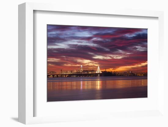 Dreamy East San Francisco Bay Sunset View-Vincent James-Framed Photographic Print