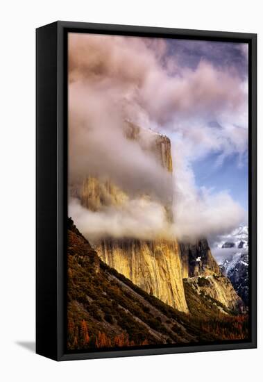 Dreamy El Capitan in Fog, Yosemite National Park-Vincent James-Framed Stretched Canvas