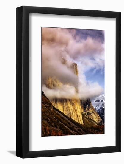 Dreamy El Capitan in Fog, Yosemite National Park-Vincent James-Framed Photographic Print