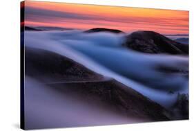 Dreamy Fog Sweep, Marin Headlands at Sunrise, San Francisco-Vincent James-Stretched Canvas