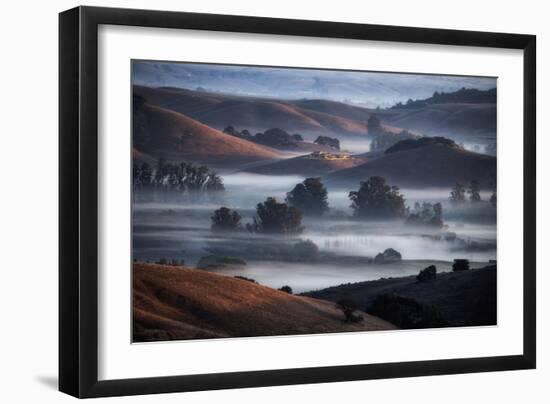 Dreamy Hills of Petaluma, Sonoma County, Bay Area, California-Vincent James-Framed Photographic Print