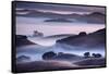 Dreamy Light and Fog, Petaluma Hills, Sonoma County, Bay Area-Vincent James-Framed Stretched Canvas