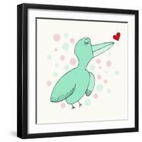 Dreamy Love Bird-Carla Martell-Framed Giclee Print