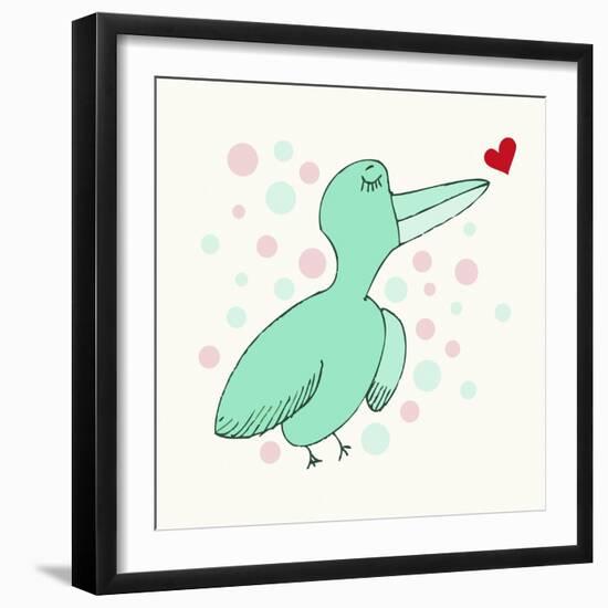 Dreamy Love Bird-Carla Martell-Framed Giclee Print