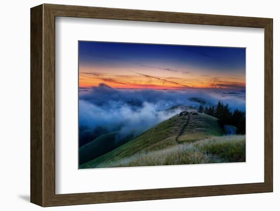 Dreamy Mood and Fog at Sunset, Marin County, San Francisco California-Vincent James-Framed Photographic Print