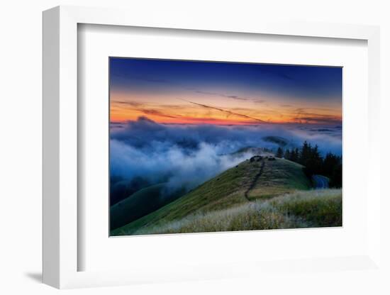 Dreamy Mood and Fog at Sunset, Marin County, San Francisco California-Vincent James-Framed Photographic Print