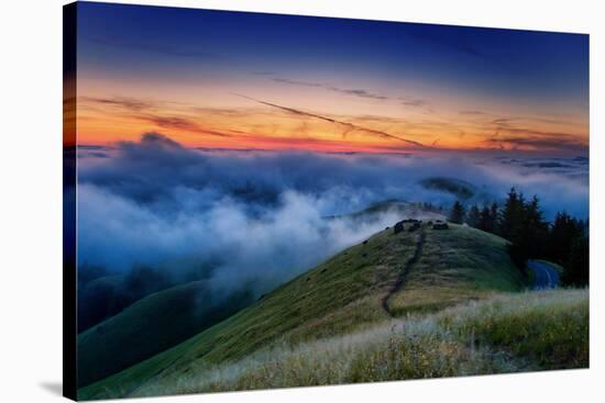 Dreamy Mood and Fog at Sunset, Marin County, San Francisco California-Vincent James-Stretched Canvas