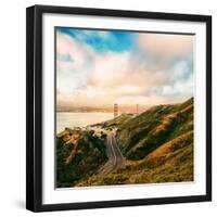 Dreamy Road Into San Francisco, Clouds Over City at Golden Gate Bridge-Vincent James-Framed Photographic Print