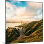 Dreamy Road Into San Francisco, Clouds Over City at Golden Gate Bridge-Vincent James-Mounted Photographic Print