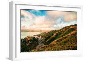 Dreamy Road Into San Francisco, Cloudscape at Golden Gate Bridge-Vincent James-Framed Photographic Print