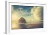 Dreamy Scene at Haystack Rock, Cannon Beach, Oregon Coast-Vincent James-Framed Photographic Print