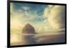 Dreamy Scene at Haystack Rock, Cannon Beach, Oregon Coast-Vincent James-Framed Photographic Print