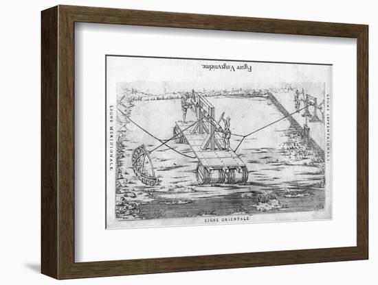 Dredging Machine, 16th Century Artwork-Middle Temple Library-Framed Photographic Print