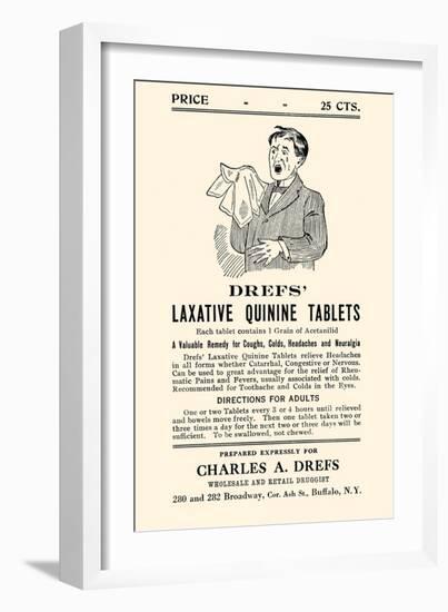 Dref's Lazative Quinine Tablets-null-Framed Art Print