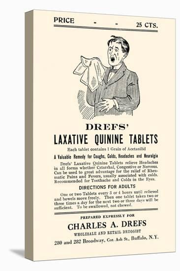 Dref's Lazative Quinine Tablets-null-Stretched Canvas