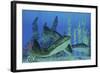 Drepanaspis Gemuendenensis, an Extinct Primitive Jawless Fish from the Devonian Period-null-Framed Art Print