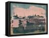 Dresden Abstract Skyline-Emma Moore-Framed Stretched Canvas