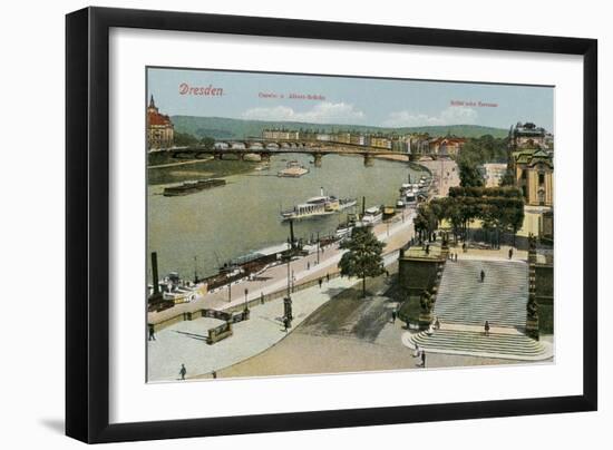Dresden and the Elbe, Germany-null-Framed Art Print