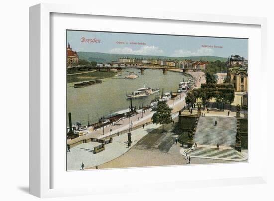 Dresden and the Elbe, Germany-null-Framed Art Print