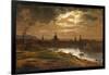 Dresden by Moonlight-Johan Christian Clausen Dahl-Framed Giclee Print