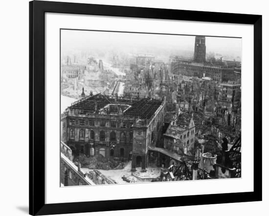 Dresden Devastated after the Allied Bombing Campaign Had Created a Firestorm-null-Framed Photographic Print