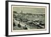 Dresden Elbe, Dampfer Kaiser Wilhelm, Landeplatz-null-Framed Giclee Print