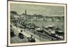 Dresden Elbe, Dampfer Kaiser Wilhelm, Landeplatz-null-Mounted Giclee Print